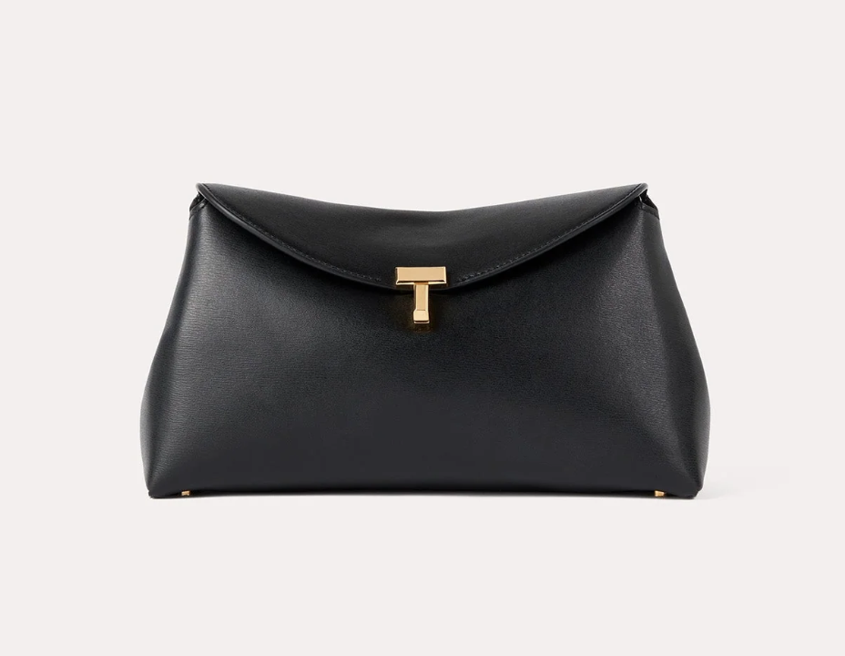 ヘイリー愛用◆TOTEME◆ T-Lock ポニーヘアクラッチ Toteme T-Lock Clutch in Black — UFO No More